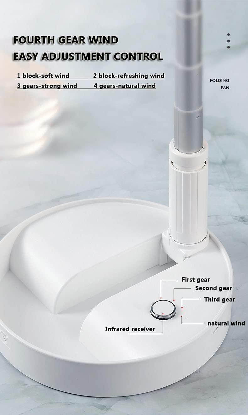 Foldable Mini Desk Fan – Adjustable Height & Angle Table Fan (1 Pc)