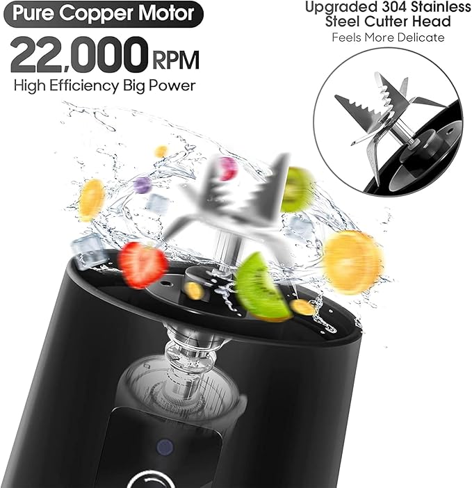 Compact Portable Smoothie Maker for On-the-Go Use